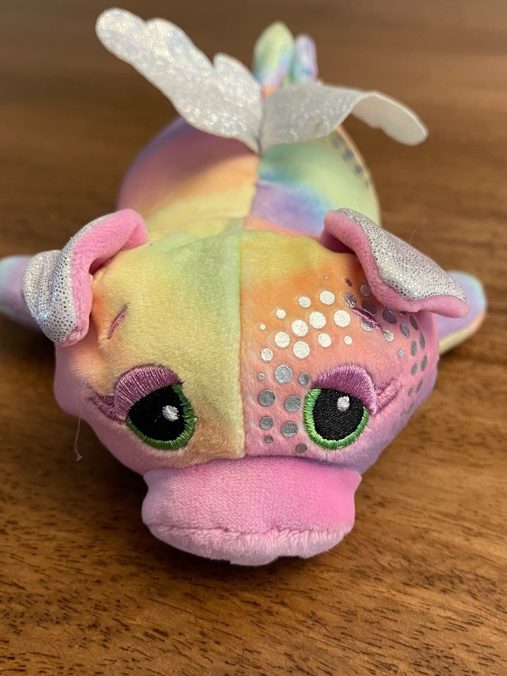 Rainbow Mermaid Seal Plush Toy - Pink Multicolor